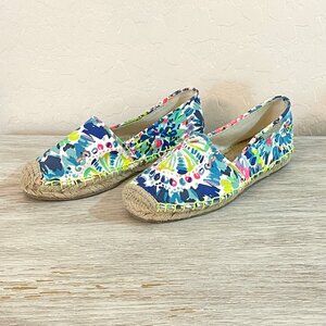 Lilly Pulitzer Shoes 6 Lia Espadrille Slip On Multi Dive In Canvas